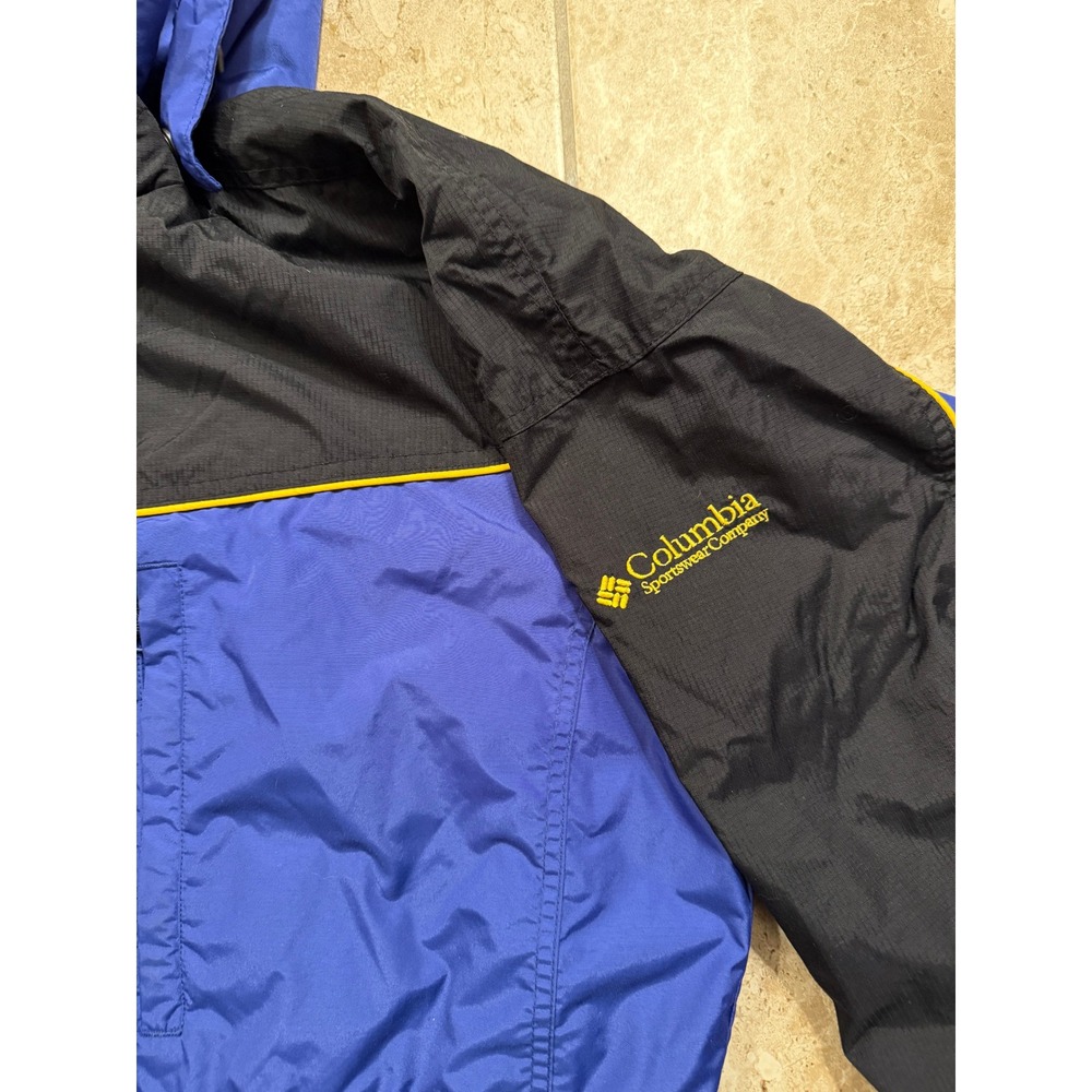 Columbia Sportswear Mens Blue Black Colorblock Hooded Outdoor Jacket - Picture 8 of 9